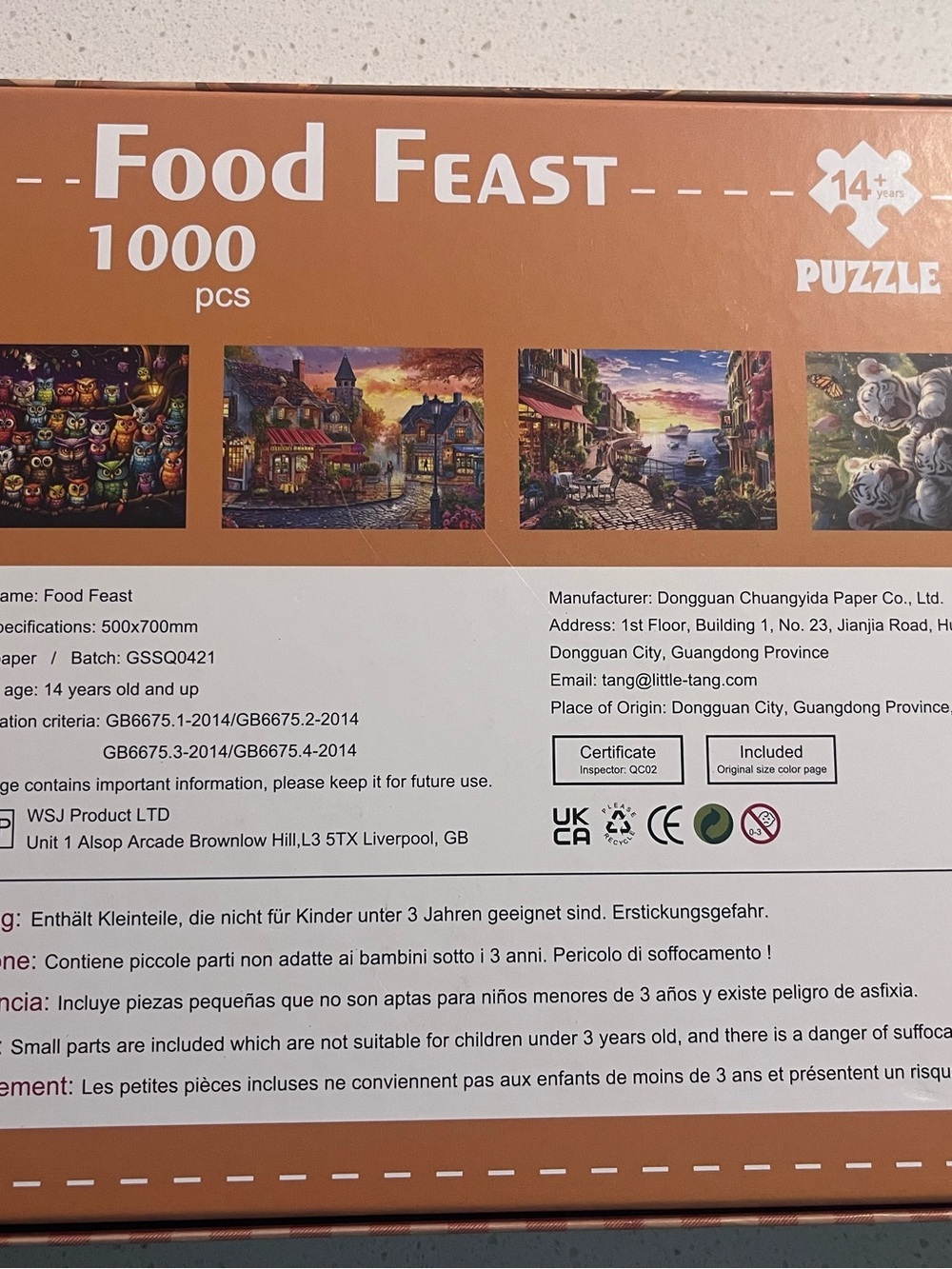 Food Feast 1,000 piece puzzle - Picture 4 of 4